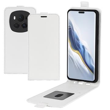 Honor Magic6 Pro Vertikalt Flip-Deksel med Kortlomme Hvit