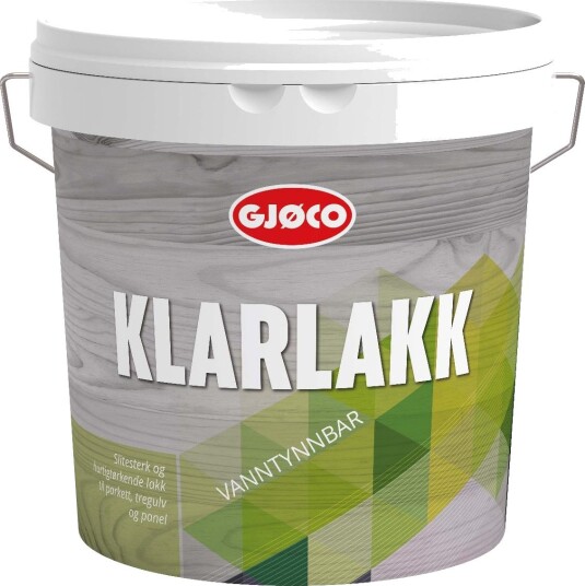 Gjøco klarlakk 90 blank vanntynnbar 3 l