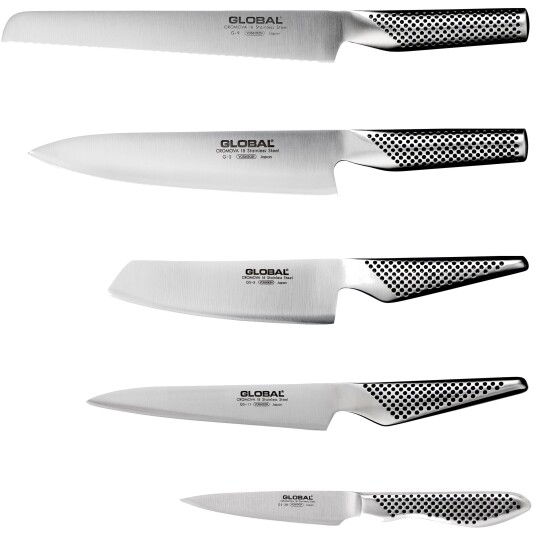 Global Knivsett med 5 Deler Global Knivsett med 5 Deler