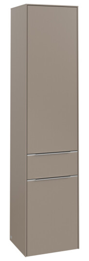 VILLEROY & BOCH SUBWAY 3.0 HØYSKAP 40X171 HØYRE 2 DØRER & SKUFF TAUPE HÅNDTAK I KROM VILLEROY & BOCH SUBWAY 3.0 HØYSKAP 40X171 HØYRE 2 DØRER & SKUFF TAUPE HÅNDTAK I KROM