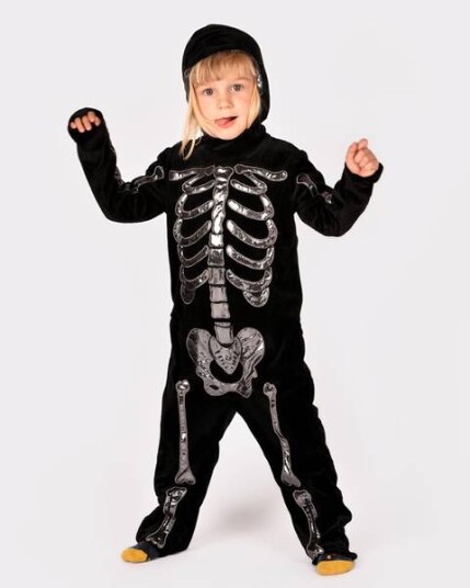 Den Goda Fen Skjelett jumpsuit Deluxe 116 cm F77667L