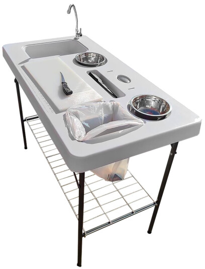 CAL Fiske / sløyebord   126,5x65 cm   sett   vask