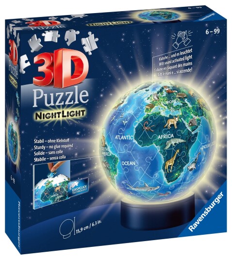 Ravensburger Puslespill 3D 72 Deler Children Globe Nightlight