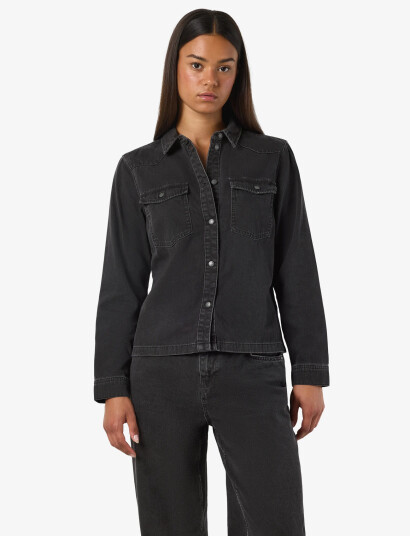 NOISY MAY Nmnew Signe L/S Denim Shirt Vi001Bl Noos Black XL NOISY MAY Nmnew Signe L/S Denim Shirt Vi001Bl Noos Black XL