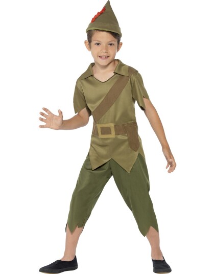 3 Deler Robin Hood/Peter Pan Barnekostyme Strl 4 6 ÅR