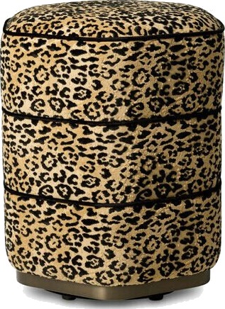 Roosevelt Stool Bernard Leopard Camel Roosevelt Stool Bernard Leopard Camel