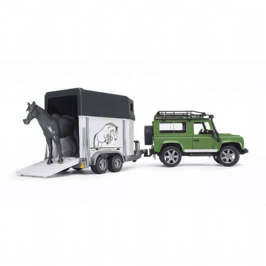 Bruder Land Rover Med Hestetrailer Bruder 2592