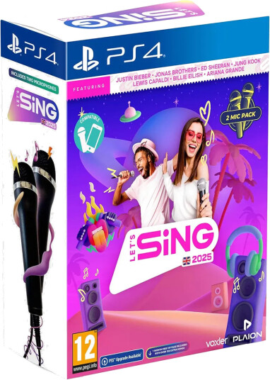 Let's Sing 2025 Karaoke inkl. 2 mikrofoner til PlayStation 4 Let's Sing 2025 Karaoke inkl. 2 mikrofoner til PlayStation 4