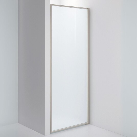 INR Iconic Nordic Rooms Dusjvegg Edge 2 Måltilpasset - Høyre / Stone Frostet Glass