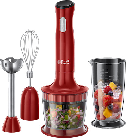Russell Hobbs Desire 3-i-1 Stavmikser 500W Rød/Svart Russell Hobbs Desire 3-i-1 Stavmikser 500W Rød/Svart