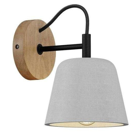 Lucande - Kalinda Vegglampe Grey/Oak Lucande - Kalinda Vegglampe Grey/Oak