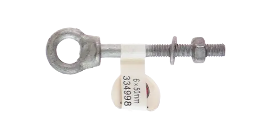 CAL Øyebolt fast m/ mutter   Galvanisert stål   6x50 mm