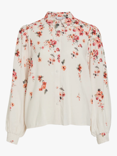 Vila Elma Bai Long Sleeve Shirt Hvit 40
