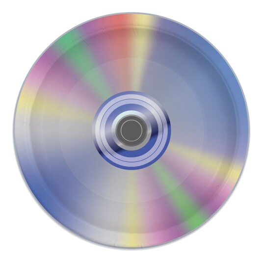 360 Degrees Ltd Papptallerkener CD-plater 90s - 8-pakning