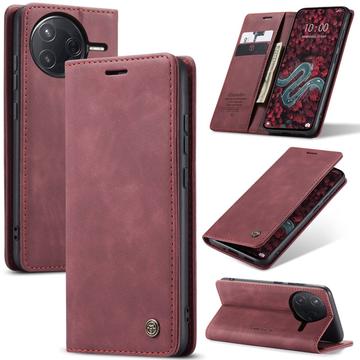 Caseme Xiaomi Poco F7 Ultra/F7 Pro 013 Series Lommebok deksel   Vinrød