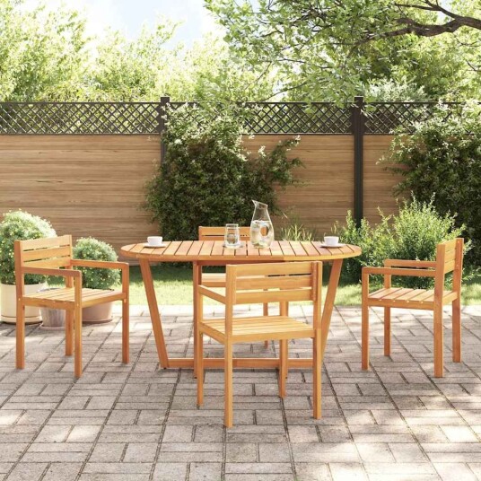 vidaXL hagespisebord ovalt 150x90x75 cm heltre akasie