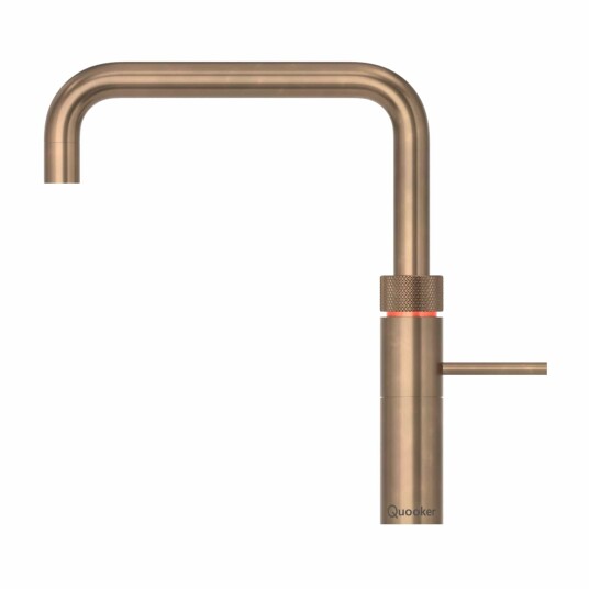 Quooker Fusion Square Alt-i-ett Design Aldret Messing / Pro3 (BUN-Q210840502)