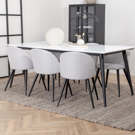 Venture Home Spisegruppe Venture Home Jolie med 6 Valentina Stoler GR22067