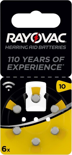 Varta Rayovac batteri til høreapparat 10 (6-pakning) Varta Rayovac batteri til høreapparat 10 (6-pakning)