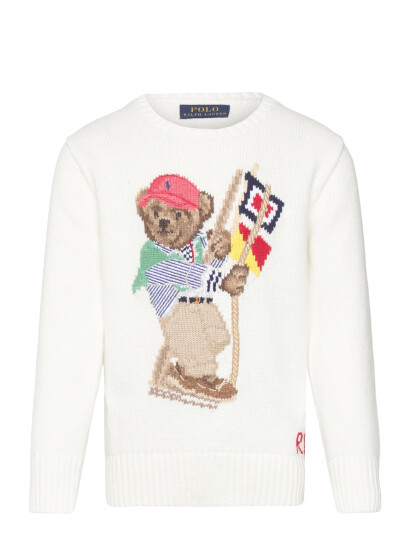 Ralph Lauren Kids Polo Bear Cotton Sweater Cream 117 123 Ralph Lauren Kids Polo Bear Cotton Sweater Cream 117 123