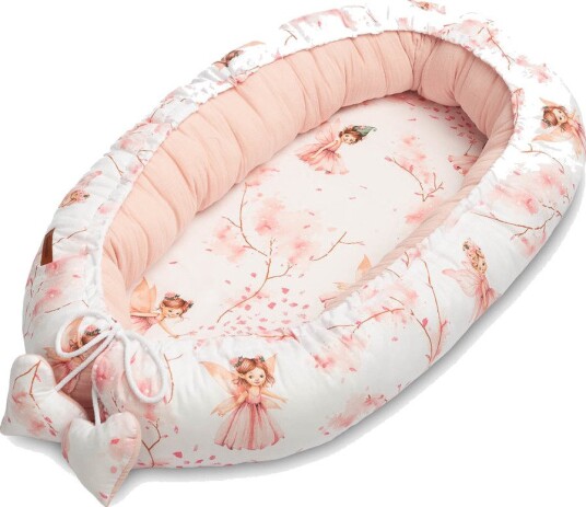Sensillo Musselin Babynest 80x45 cm Fairy Pink