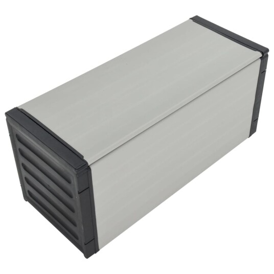 vidaXL Avfallskasse for hage grå 85x34x40 cm