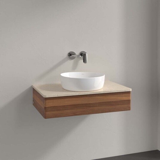 Villeroy & Boch  Antao Servantskap med 1 skuff 80x50x19 cm m/lys Valnøtt/Crème