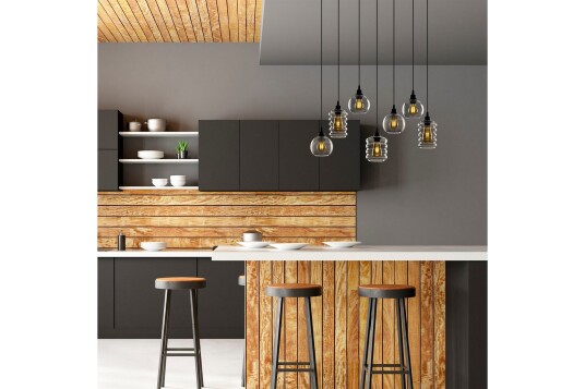 Taklampe Ilena Fume Antrasitt
