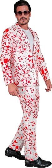 UV Glow Bloodsplatter Kostymedress til Mann XL UV Glow Bloodsplatter Kostymedress til Mann XL