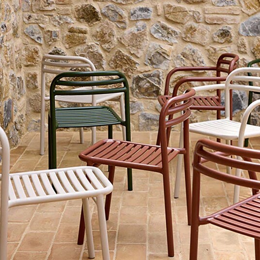 Cane line Bliss spisebord inkl. to stoler Sand aluminium Cane line Bliss spisebord inkl. to stoler Sand aluminium