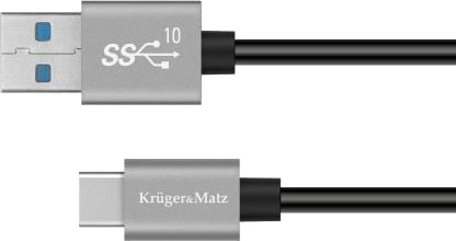 Usb-Kabel Kruger&Matz Usb-A Til Usb-C 1 M Svart Km1263