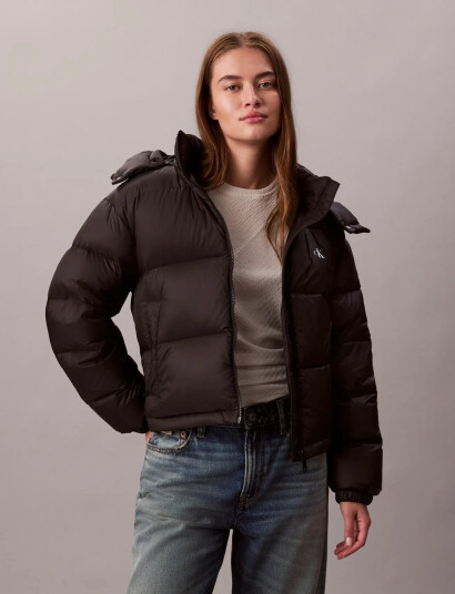 Calvin Klein Jeans Essential Midweight Puffer Jacke - Black - XS