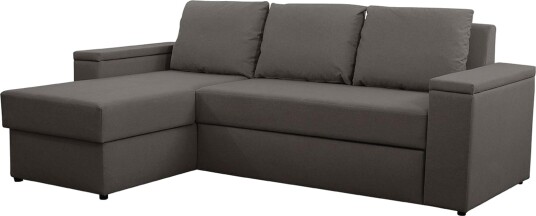 Herosa 3 seters Sovesofa med Divan med Oppbevaring Mørkegrå