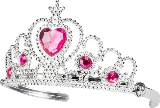 Boland 8712026440792 Fancy Kjole Tiara Barn Hunkjønn Polypropylen (Pp) Isopor Rosa Sølv 150 Mm