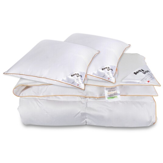 Borg Living Dobbeltdynesett med gåsedun 1 dobbeldyne 200x220 cm & 2 puter Helårsdyne Borg Living Dobbeltdynesett med gåsedun 1 dobbeldyne 200x220 cm & 2 puter Helårsdyne