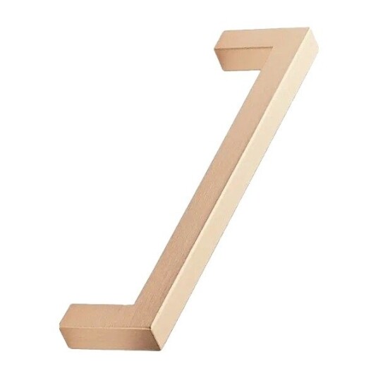Kulz Square 10 håndtak 128 mm børstet messing Kulz Square 10 håndtak 128 mm børstet messing