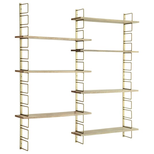 Madam Stoltz Vegghylle Antique Brass 119x123 cm Madam Stoltz Vegghylle Antique Brass 119x123 cm
