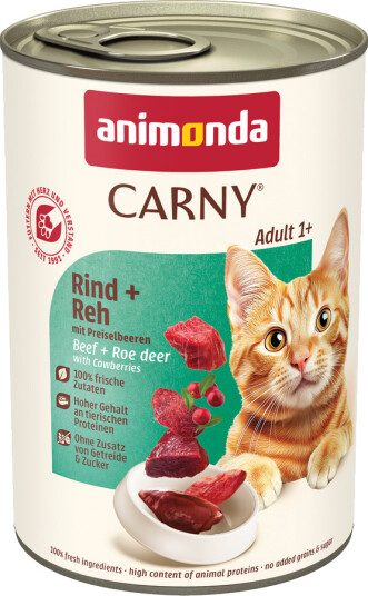 Animonda Carny Våtfôr Adult & Rådyr Med Tyttebær Okse 6 X 400 G