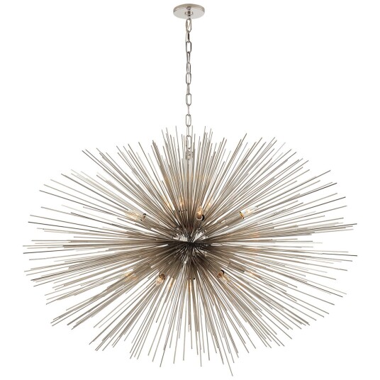 Strada takpendel oval Burnished Silver Leaf