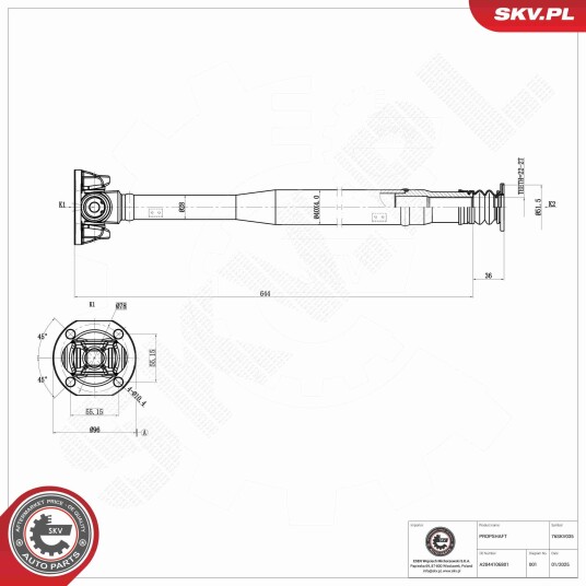 Esen Skv Drivaksel ESEN SKV 76SKV035 Esen Skv Drivaksel ESEN SKV 76SKV035