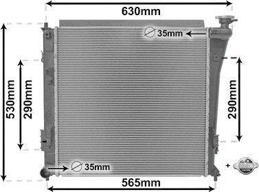 Radiator motorkjøling VAN WEZEL 82002303