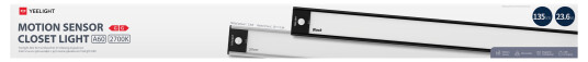 Yeelight - Bevegelsessensor Garderobelampe 60cm (Svart 2700K)