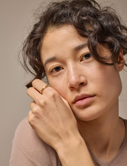Enamel Copenhagen Mom Ring - Gold - 57
