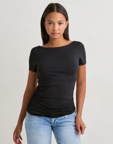 Only Svart Onlevelyn S/S Boatneck Top Jrs