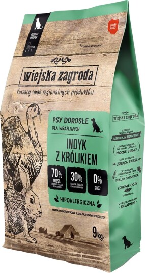 Wiejska Zagroda Tyrkia Med Kanin S Tørfôr Til Hunde 9 kg