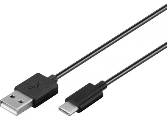 Goobay 3m USB-C Lading og Synkekabel Svart Goobay 3m USB-C Lading og Synkekabel Svart