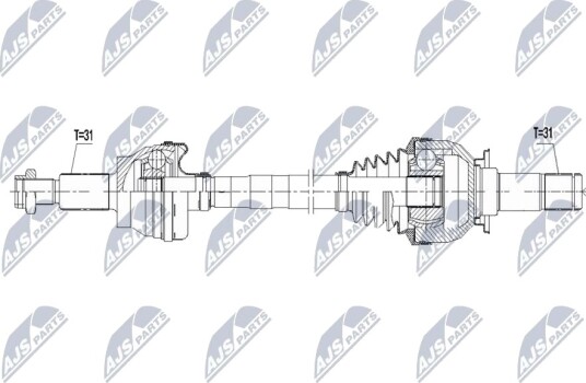 NTY NPW JG 020 Drivaksel