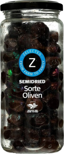 Semitørkede Sorte Oliven 300g Zelected Semitørkede Sorte Oliven 300g Zelected