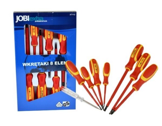 Jobiextra Skrutrekkere For Elektrikere Vde 8 Stk. (Xt112) Jobiextra Skrutrekkere For Elektrikere Vde 8 Stk. (Xt112)