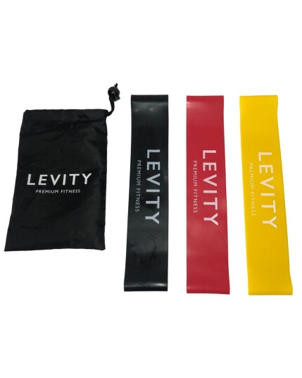 LEVITY 3-pack Mini Bands (Black, Yellow, Red) LEVITY 3-pack Mini Bands (Black, Yellow, Red)